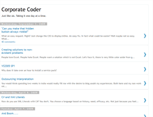 Tablet Screenshot of corporatecoder.blogspot.com