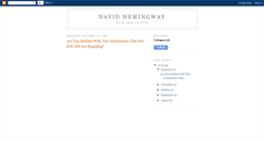 Desktop Screenshot of davidhemingwayblog.blogspot.com