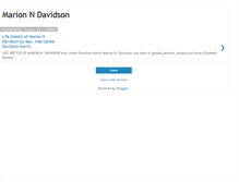 Tablet Screenshot of marionndavidson.blogspot.com