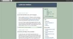 Desktop Screenshot of ludicrousintellect.blogspot.com