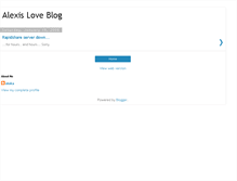 Tablet Screenshot of alexisloveblog.blogspot.com