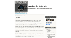 Desktop Screenshot of alexandrainatlanta.blogspot.com