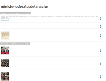 Tablet Screenshot of ministeriodesaluddelanacion.blogspot.com