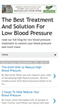 Mobile Screenshot of lowbloodpressuretreatment.blogspot.com