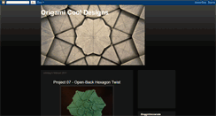 Desktop Screenshot of origamicooldesigns.blogspot.com
