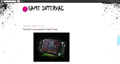 Desktop Screenshot of gameinterval.blogspot.com