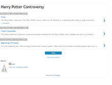 Tablet Screenshot of harrypottercontroversy.blogspot.com