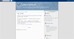 Desktop Screenshot of lonelycalvinlife.blogspot.com