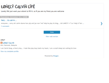 Tablet Screenshot of lonelycalvinlife.blogspot.com