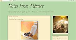 Desktop Screenshot of notesfrommemere.blogspot.com