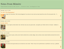Tablet Screenshot of notesfrommemere.blogspot.com