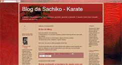 Desktop Screenshot of blogdasachikokarate.blogspot.com