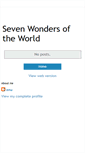 Mobile Screenshot of newsevenwondersoftheworld.blogspot.com