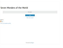 Tablet Screenshot of newsevenwondersoftheworld.blogspot.com