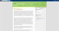 Desktop Screenshot of greenranter.blogspot.com