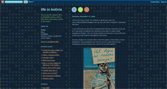 Desktop Screenshot of lifeinbolivia.blogspot.com