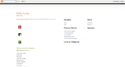 Desktop Screenshot of gotlyrics-pink.blogspot.com