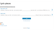 Tablet Screenshot of lyric-pieces.blogspot.com