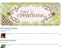 Tablet Screenshot of carascreationsblog.blogspot.com