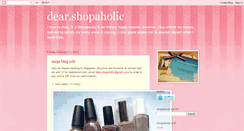 Desktop Screenshot of dearshopaholic.blogspot.com