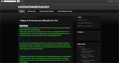 Desktop Screenshot of nishantwebmaster.blogspot.com