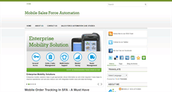 Desktop Screenshot of mobilesalesforceautomation.blogspot.com