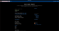 Desktop Screenshot of didoneonce.blogspot.com