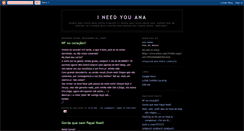 Desktop Screenshot of ineedyouana.blogspot.com