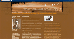 Desktop Screenshot of poetasvenezolanoscontemporaneos.blogspot.com