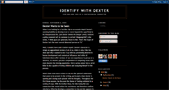 Desktop Screenshot of identifywithdexter.blogspot.com