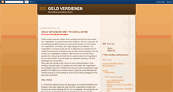 Desktop Screenshot of geld-verdienen-weetjes.blogspot.com