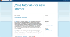 Desktop Screenshot of j2metutorial-fornewlearner.blogspot.com