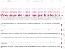 Tablet Screenshot of cronicasdeunamujerhisterica.blogspot.com