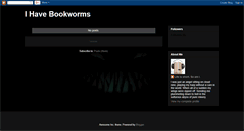 Desktop Screenshot of ihavebookworms.blogspot.com