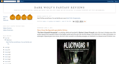 Desktop Screenshot of darkwolfsfantasyreviews.blogspot.com