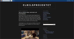 Desktop Screenshot of elbilsprojektet.blogspot.com