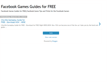 Tablet Screenshot of facebookgamesguides.blogspot.com