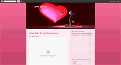Desktop Screenshot of love-lyrics.blogspot.com