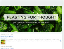 Tablet Screenshot of feastingforthought.blogspot.com