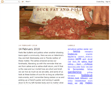 Tablet Screenshot of duckfatandpolitics.blogspot.com