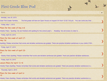 Tablet Screenshot of firstgradebluepod.blogspot.com