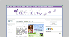 Desktop Screenshot of lungsforlifeblog.blogspot.com