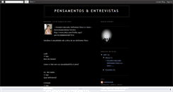 Desktop Screenshot of pensamentoseentrevistas.blogspot.com