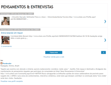 Tablet Screenshot of pensamentoseentrevistas.blogspot.com