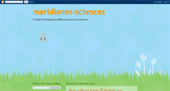 Desktop Screenshot of meridianes-sciences.blogspot.com