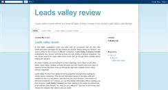 Desktop Screenshot of leadvalleyloansreview.blogspot.com