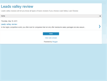 Tablet Screenshot of leadvalleyloansreview.blogspot.com