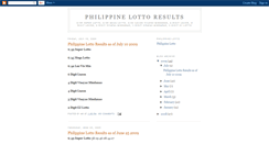 Desktop Screenshot of philippine-lotto-results.blogspot.com