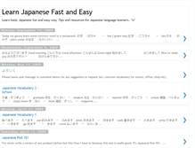 Tablet Screenshot of learnjapanesefastandeasy.blogspot.com