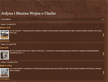Tablet Screenshot of jedyna-i-sluszna.blogspot.com